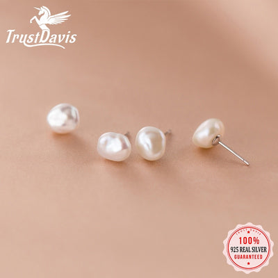 Baroque Pearl Stud Earrings